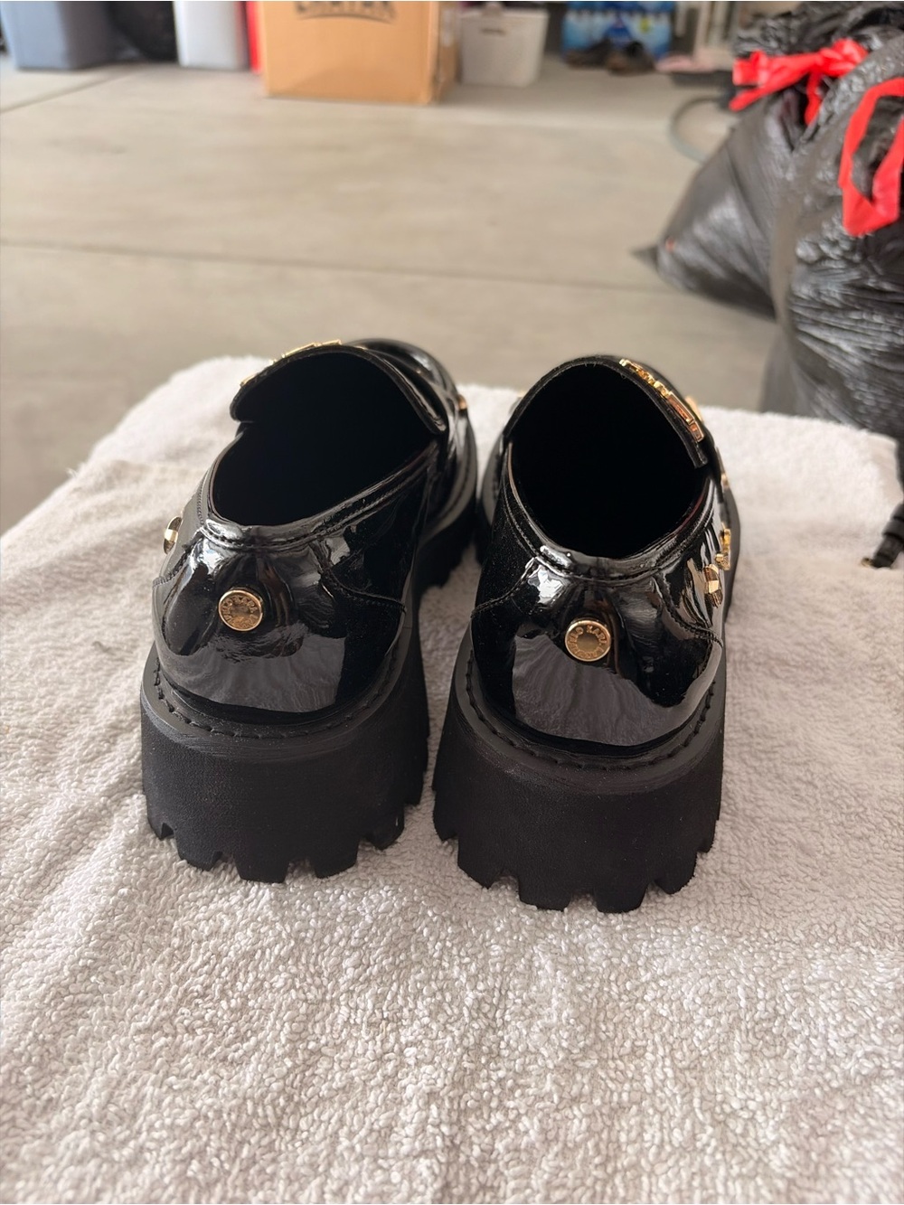 BRAND NEW- Karl Lagerfeld Patent Leather Embellished Loafers- Women’s size 6.5 - Picture 10 of 10